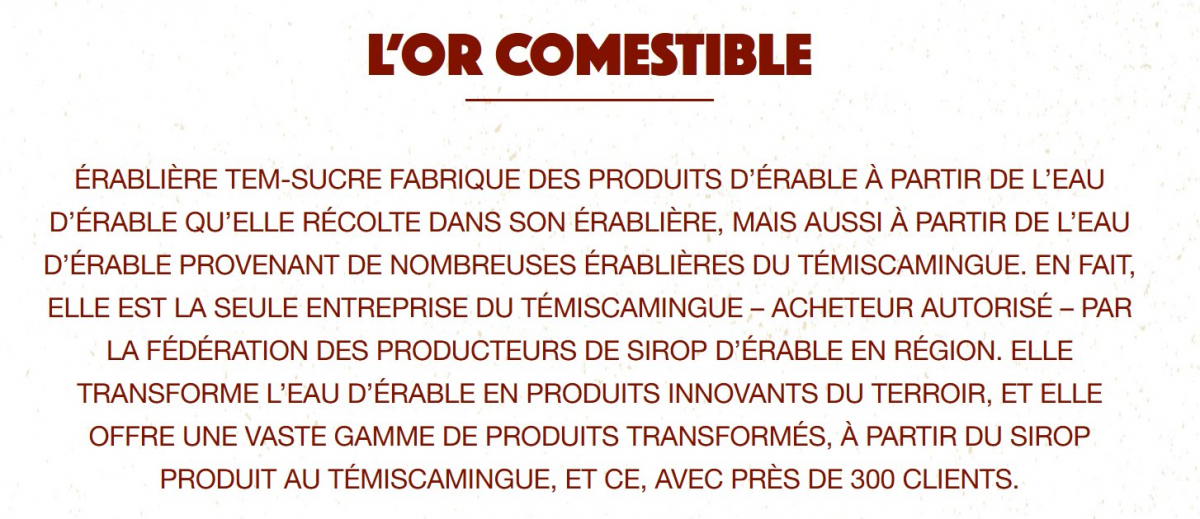 L'OR COMESTIBLE